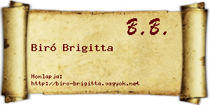 Biró Brigitta névjegykártya